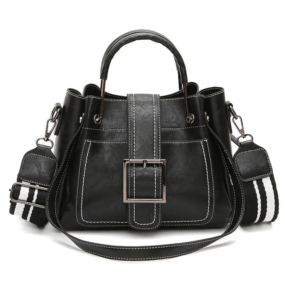 Роскошные женские сумки-мессенджеры, Топ Дизайн, сумка для женщин,, брендовая кожаная сумка через плечо, повседневная сумка-тоут, Bolsos De Mujer - Цвет: Черный