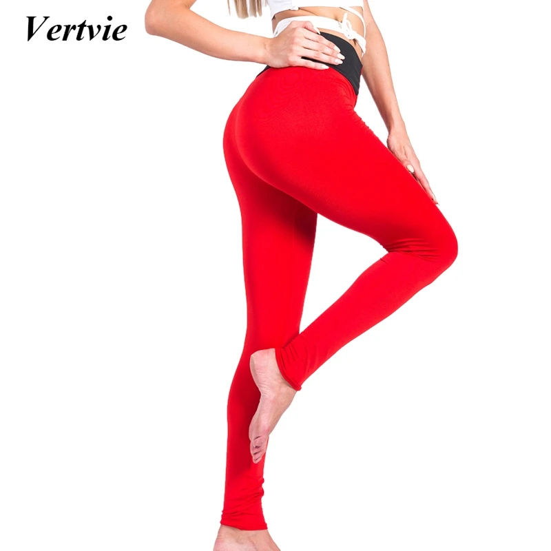 

Vertvie Running Yoga Pants Women Solid Color Tights Pants Gym Leggings Soft Slim Quick Dry Sports Trousers High Waist Legging