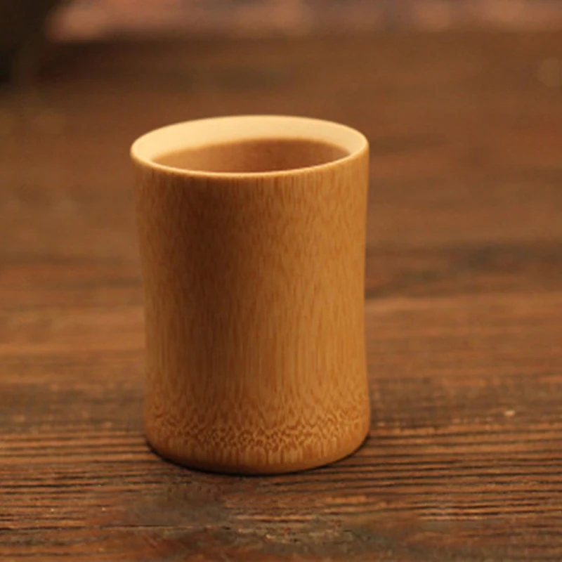 

Bamboo Drinking Cups For Tea And Water Hand Made Bamboo Round Cup Prop Accessory