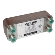 20 плиты сусла чиллер гофрированные, Нержавеющая сталь 304, назревает охладитель, 3/" Мужской ДНЯО(3/4 садовый шланг Нитки