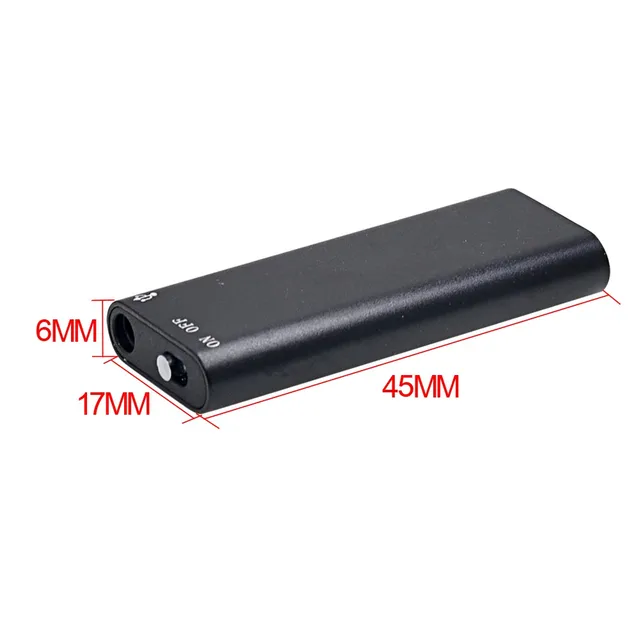 CHIPAL Voice Recorder Global Smallest 8GB Professional Recorder Digital Audio Mini Dictaphone + MP3 Player + USB Flash Drive