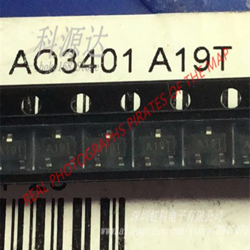 

50pcs/lot AO3401 SOT-23 A19T