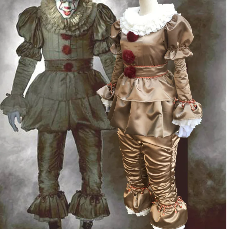 2017 ужас клоун Стивен Кинг это фильм Хэллоуин костюмы для мужчин pennywise Костюмы
