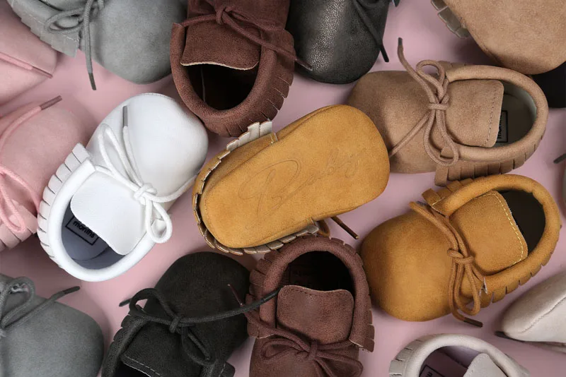 2020 Autumn/Spring Baby Shoes Newborn Boys Girls PU Leather Moccasins Sequin First Walkers Baby Shoes 0-18M