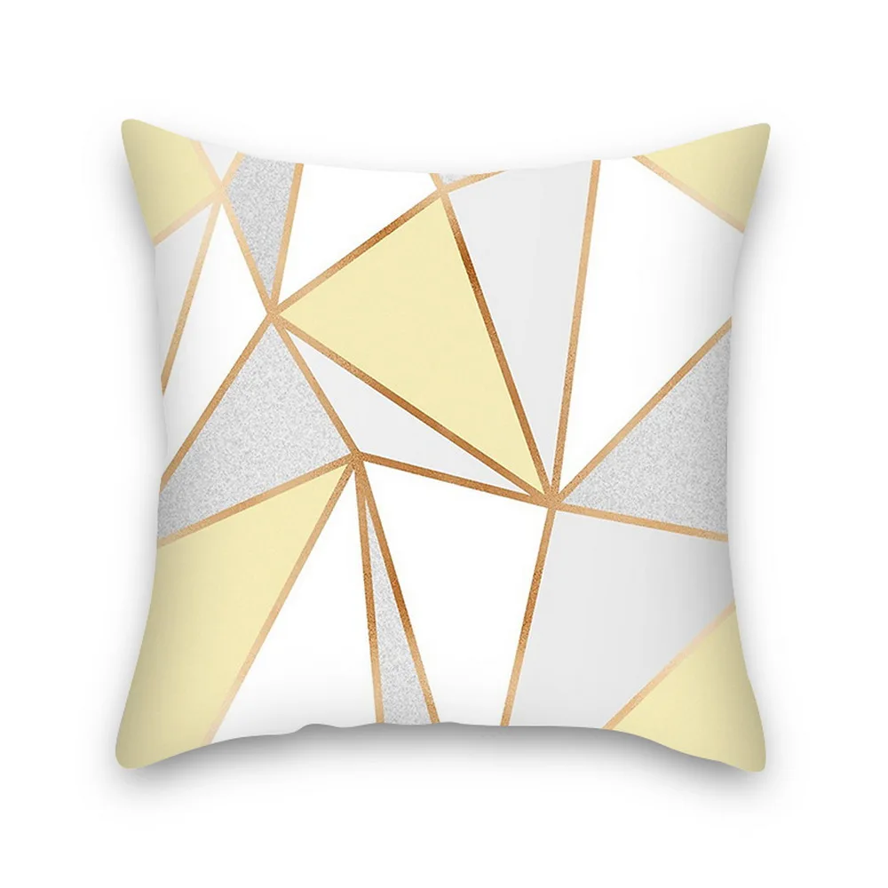 Urijk 1/2/4 шт., жёлтая, с геометрическим узором, в полоску наволочка геометрический принт диванная подушка крышка наволочка на подушку, спальня офисные размером 45*45 см - Цвет: 19