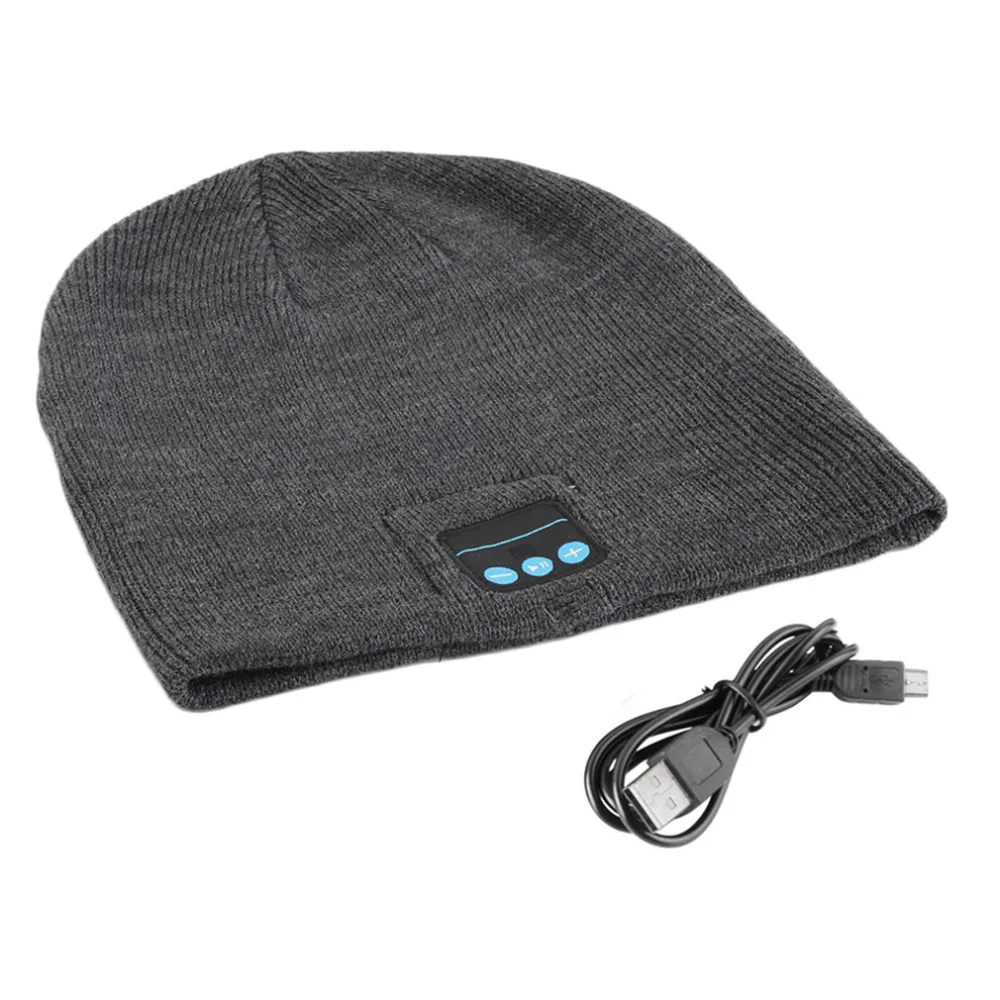 Беспроводная Bluetooth шапка зимние теплые шапки с V3.0 + EDR музыкальная Skullies унисекс