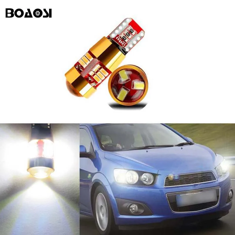 

BOAOSI 2x T10 27SMD 3014 LED Error Free Eyebrow Eyelid Light Bulb For Chevrolet Cruze Aveo Captiva Lacetti Sail Sonic Camaro