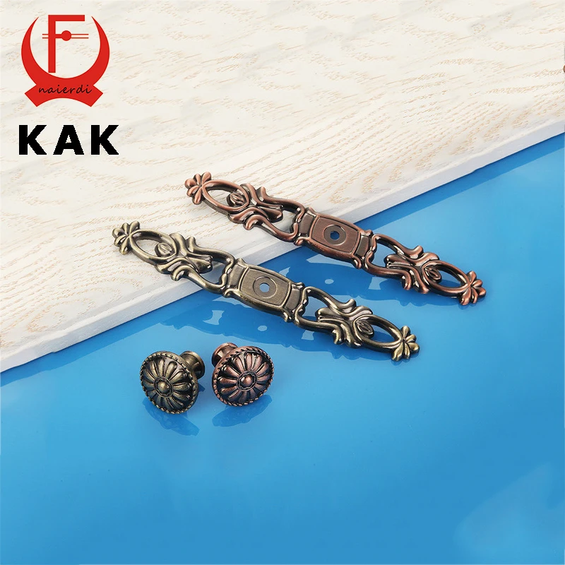 4 шт. бронзовые ручки для шкафа KAK кухонные дверной шкаф из сплава цинка