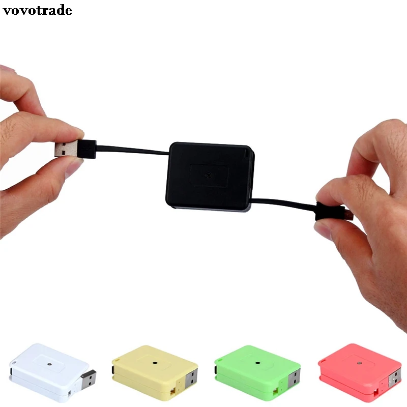 

vovotrade Retractable Charger Micro USB Data Cable V8 Cord For Samsung for Huawei ZTE Sony Cell Phone Drop Shipping