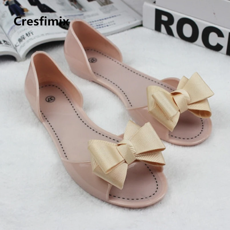 

Pantoufles Femmes Women Fashion Comfortable Jelly Sandals Lady Cute Bow Tie Spring Sandals Female Summer Black Sandals E720