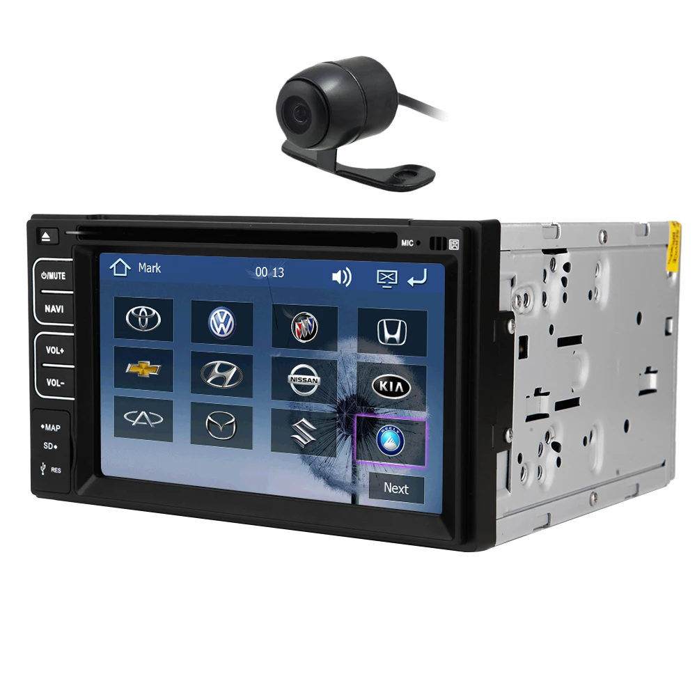 Top MP3 Head Unit Auto Car DVD Player Autoradio CAM MP4 PC Steering Wheel Radio GPS Stereo EQ Map Touchscreen Bluetooth 3