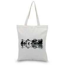 Холщовые сумки с рисунком чернил, хозяйственная сумка, эко многоразовая сумка на плечо, ручная сумка с принтом логотипа, повседневные сумки на плечо