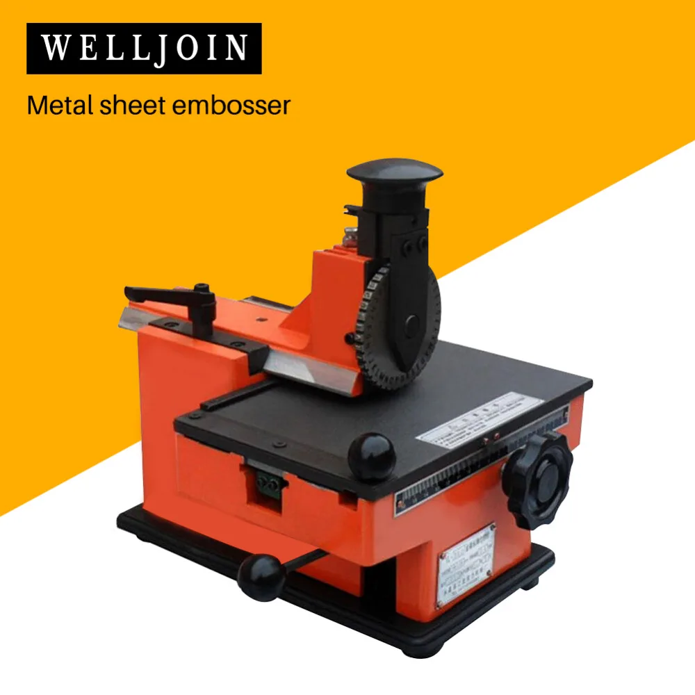 

Metal sheet embosser, manual steel embossing machine, aluminum alloy name plate stamping machine, label engrave tool