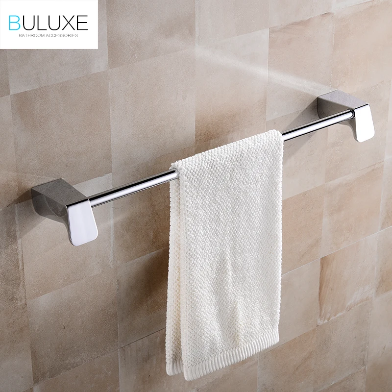 

BULUXE Single Towel Bars Brushed Stainless Steel Bathroom Towel Hanger Wall Mounted Bathroom Accessories Towel Rack IFG730
