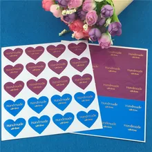 200 шт в форме сердца бумага напечатанная ручной работы с любовь наклейки на заказ наклейки для торта Свадьба фестиваль вечерние печенье поставки