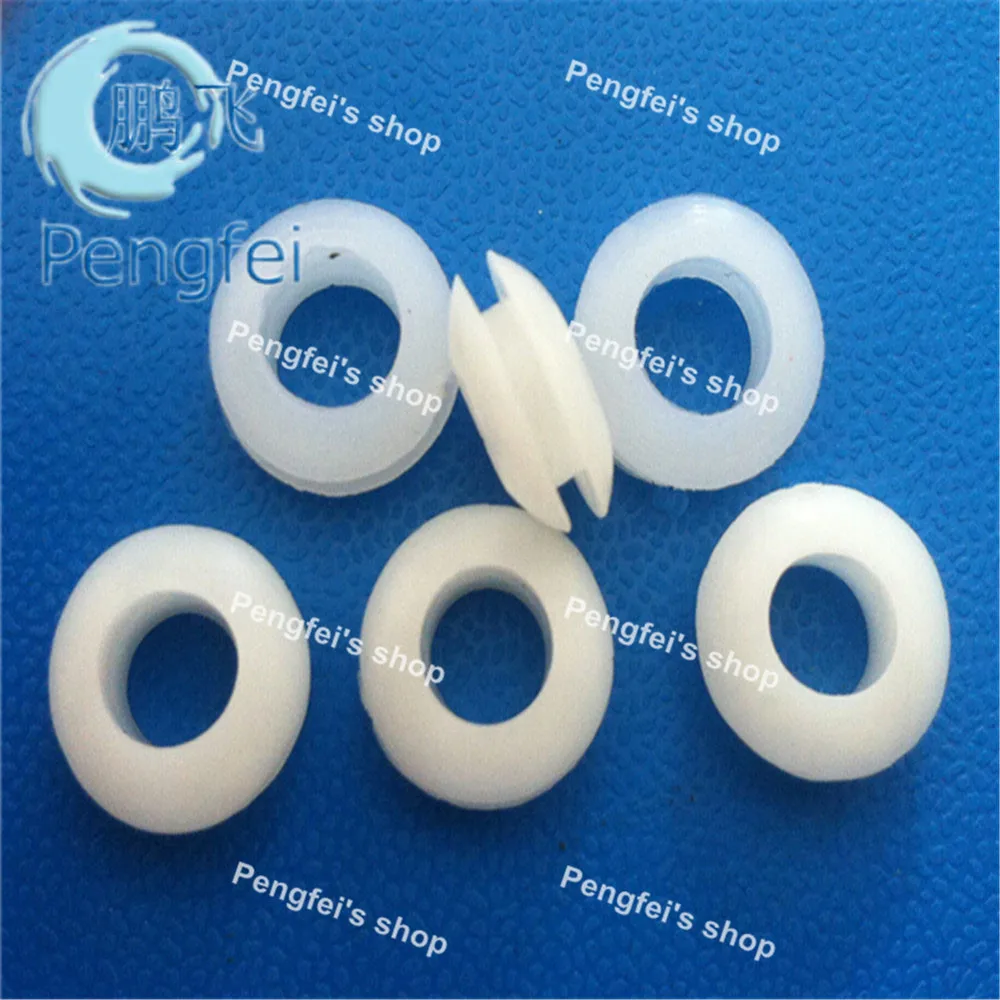 Free shipping 1000PCS inner diameter 6mm white PVC grommets PVC cable protectorin Wiring Ducts
