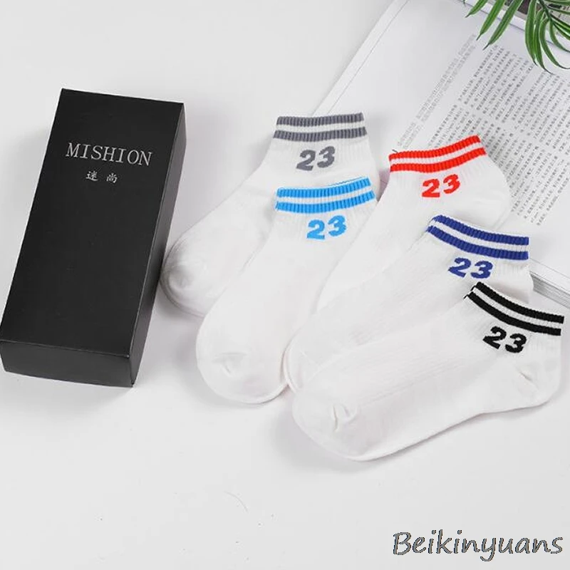 cartoon striped love student socks spring and summer thin stretch comfortable breathable ladies cotton socks - Цвет: 10