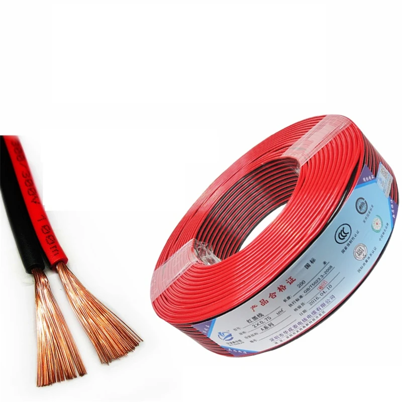 10 м/лот RVB2 * 0 5 20awg изолированный ПВХ провод 2 контактный медный кабель из луженой