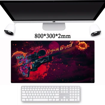 

800x300x2mm Lockedge Natural Rubber Grande Gaming Mouse Pad Computer Gamer CS GO Keyboard Mouse Mat Hyper Beast Desk PC Mousepad