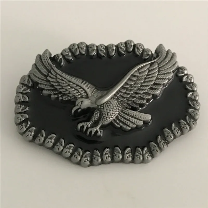 

Retail Western Cowboys Belt Buckle New High Quality Silver Skulls Eagle Metal Buckles for Men Belt accessories for 4cm Wide Belt