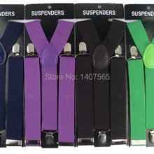 Мужская Унисекс Clip-на брекеты Тонкий эластичный широкий чулок 3.5 см Широкий смешать Y-черный Подтяжки для женщин