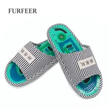 Мужские массажные тапочки; Новое поступление; массажные тапочки в синюю полоску на плоской нескользящей подошве; Прямая поставка; мужские домашние сандалии-шлепанцы