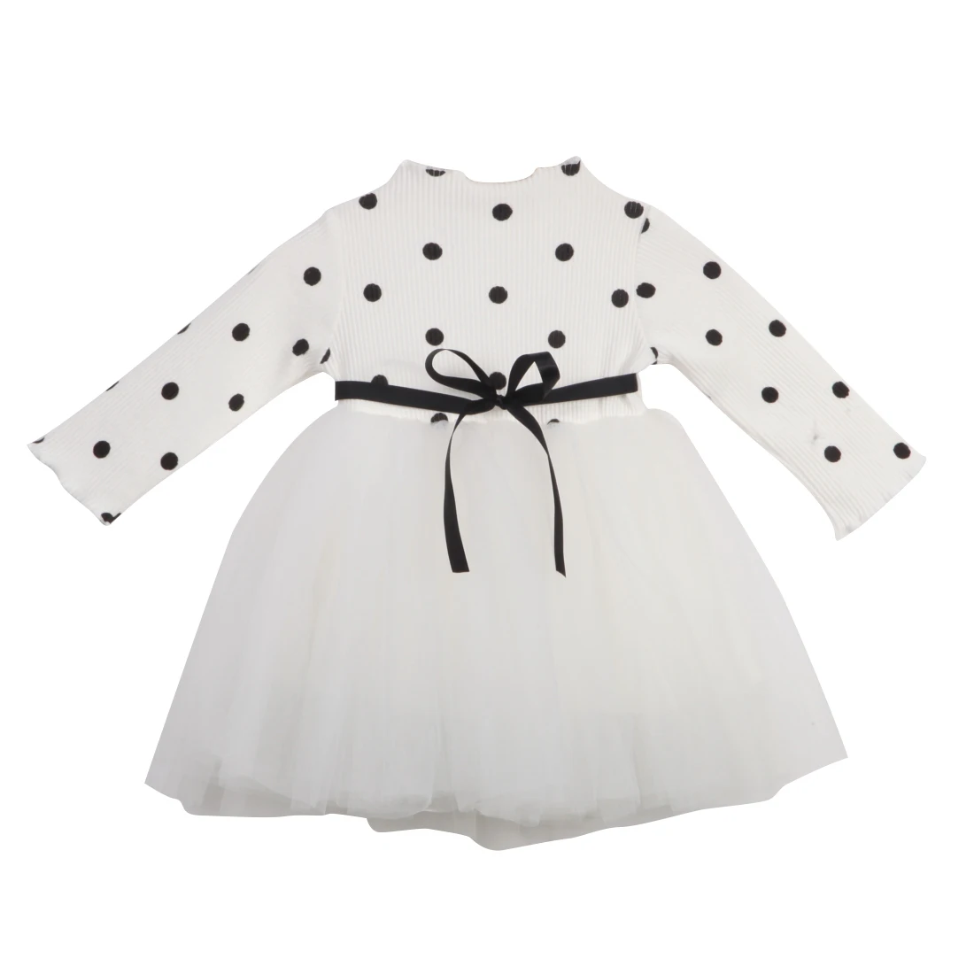 

Pudcoco 2018 New Tollder Kid Baby Clothing Girls Polka Dot Knitted Sweater Tutu Tulle Dress Clothes pink white black lovely CX