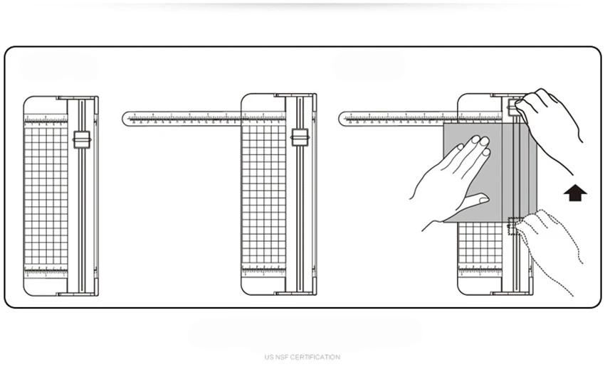 9090 Мини Резак бумажный резак подходит для A5 бумаги независимое лезвие Складная Линейка Длина резки 23 см триммер для бумаги