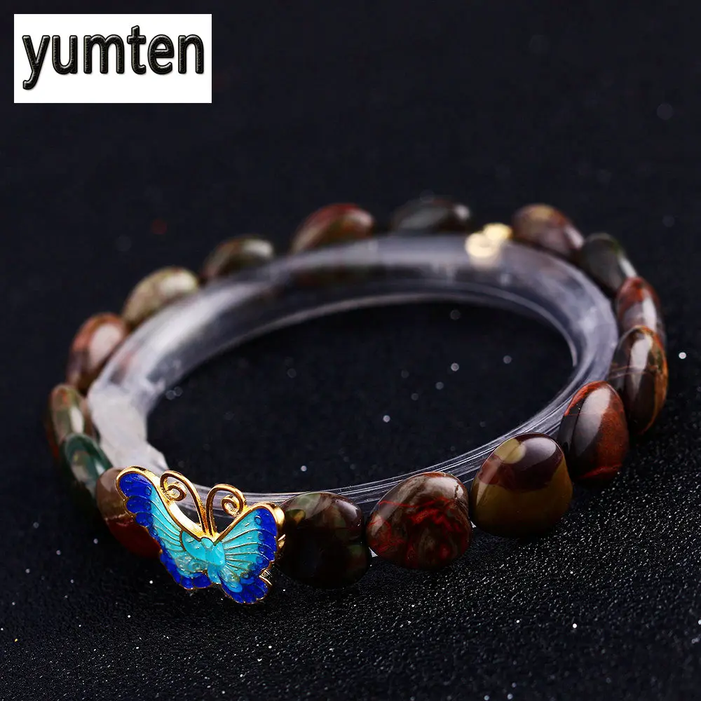 

Red Jasper 925 Silver Butterfly Love Women's Bracelet Jewelry Wristband Soy Luna Riser Pulseras Mujer Leather Joias Jesus