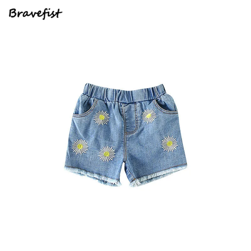Summer Floral Jeans Shorts For Baby Girls 0 24 Months