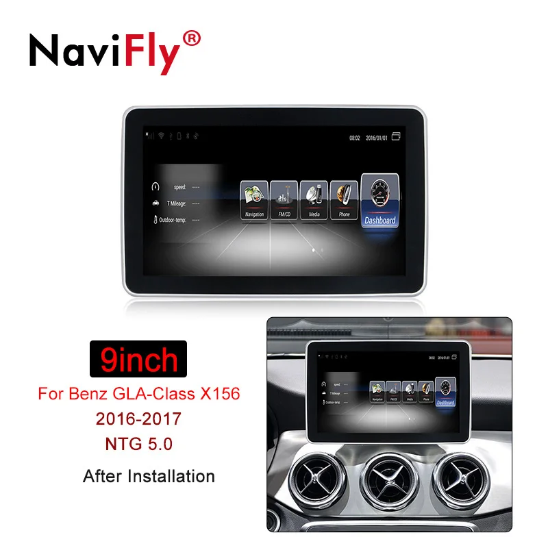 Flash Deal Navifly Car Multimedia player gps navigator for Mercedes Benz GLA class X156 2013-2017 with 4G SIM card wifi BT radio gps ipod 0