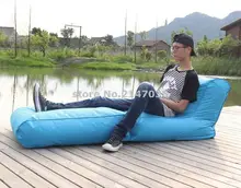 Aqua blue Bean bag chair cheap folding beanbag chair, outdoor bean sofa cushion folded up