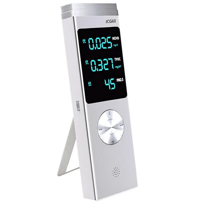 

TVOC Gas Detector Formaldehyde HCHO Meter PM1.0 PM2.5 PM10 Digital Display Digital Display with Alarm USB Rechargeable Detector