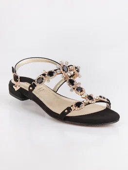 

Sandals with stones and rhinestone
