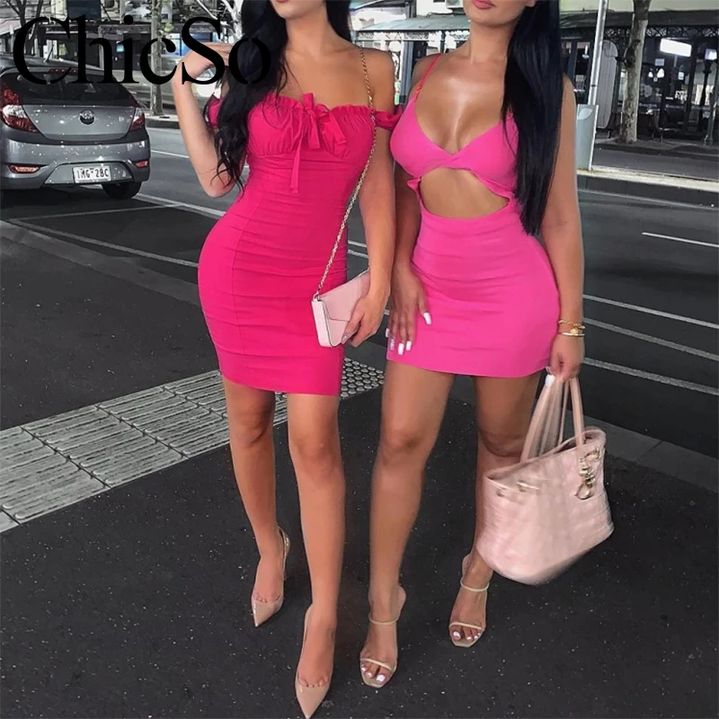 

MissyChilli Ruffle short puff sleeve bodycon black dress Women summer sexy bow mini dress Elegant vintage party club short dress