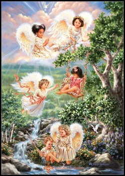 

Embroidery Counted Cross Stitch Kits Needlework - Crafts 14 ct DMC DIY Arts Handmade Decor - Hope Angels