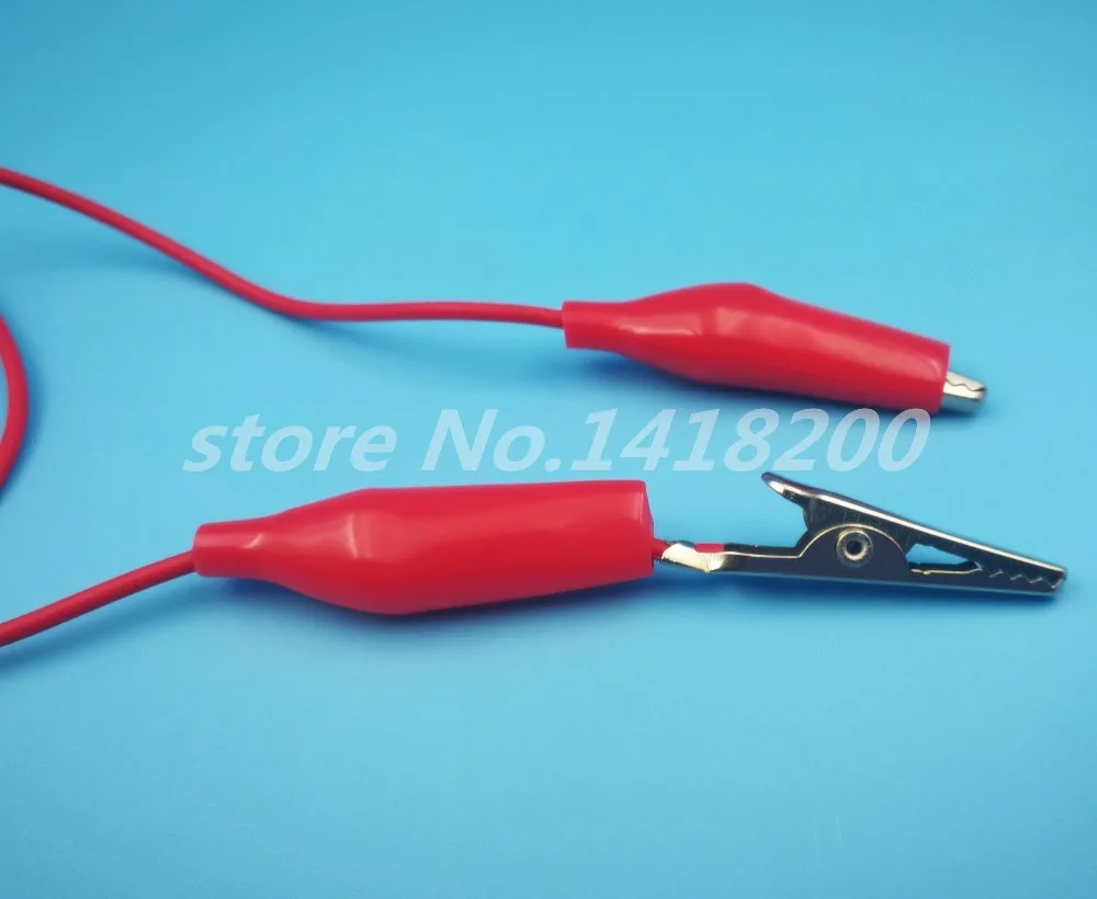 

20Pair 5-Colors Double Ended Cable Battery Alligator Testing Cord Clip To Banana Clamp Test Leads Lead Jumper Wire 50cm