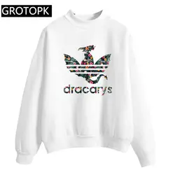 Dracarys Ария Старк флисовые толстовки женские розовые толстовки женские с длинным рукавом Повседневный пуловер с капюшоном одежда толстовка