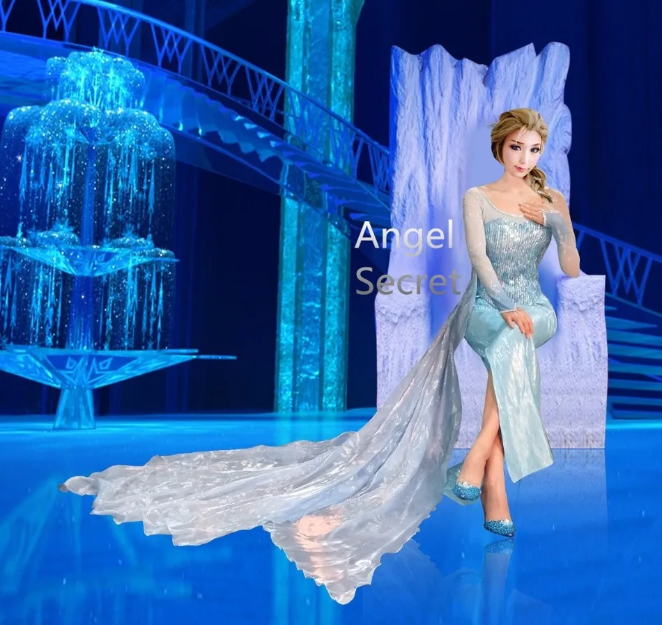 

j999 Elsa costume CL28 park version cape with 4 separate parts