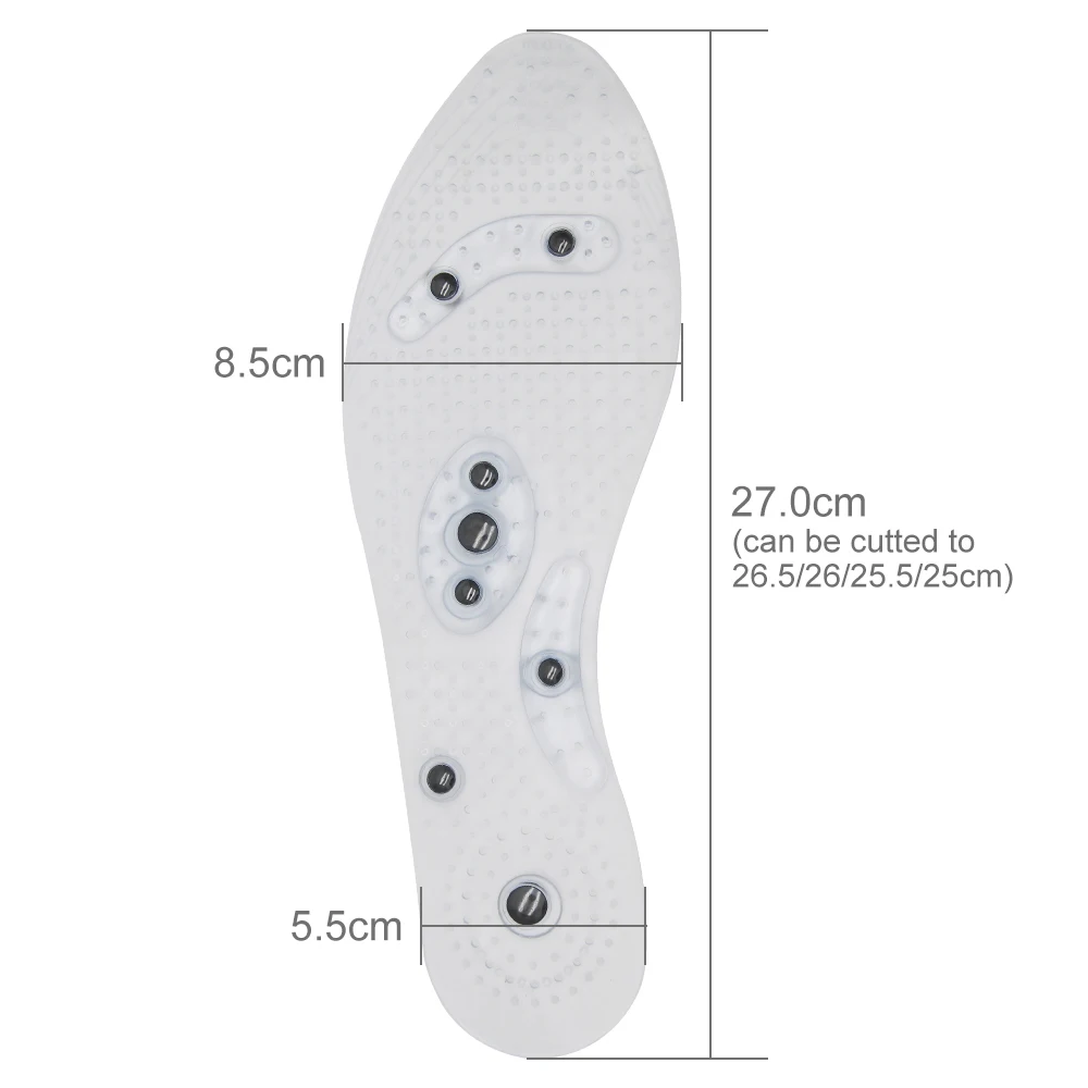 Aptoco Магнитная терапия силиконовые стельки прозрачный для похудения Массажная обувь для ухода за ногами Pad подошва унисекс