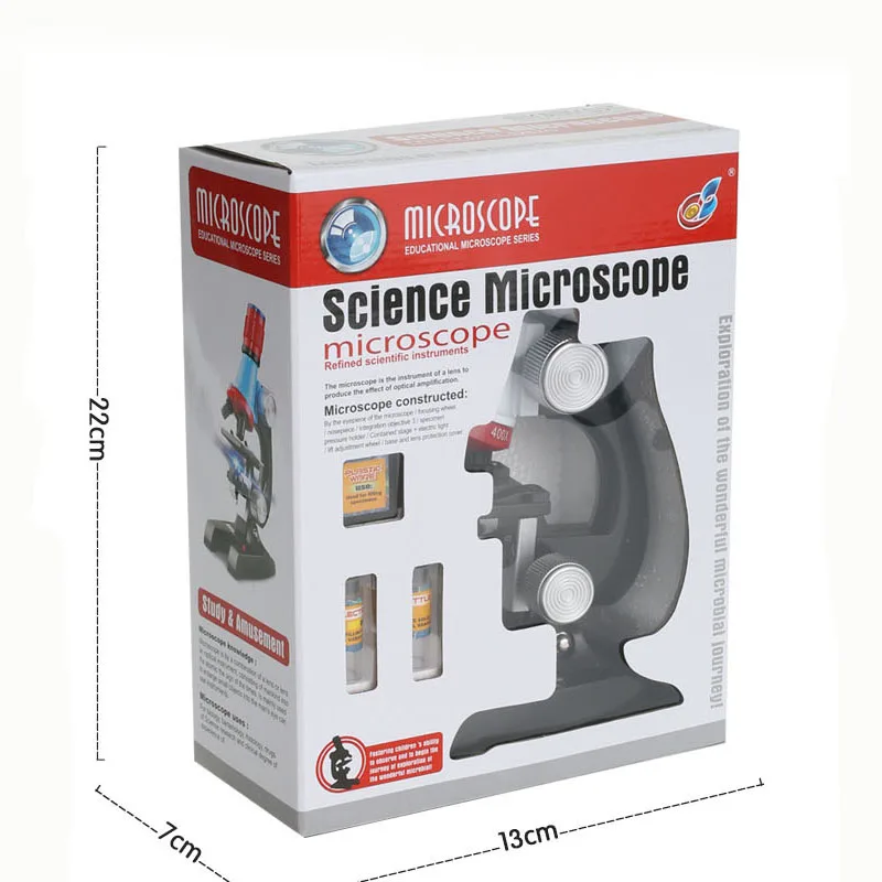 100X-1200X микроскоп набор обучающая игрушка подарок для детей ролевые игры Школьная лаборатория обучающие игрушки