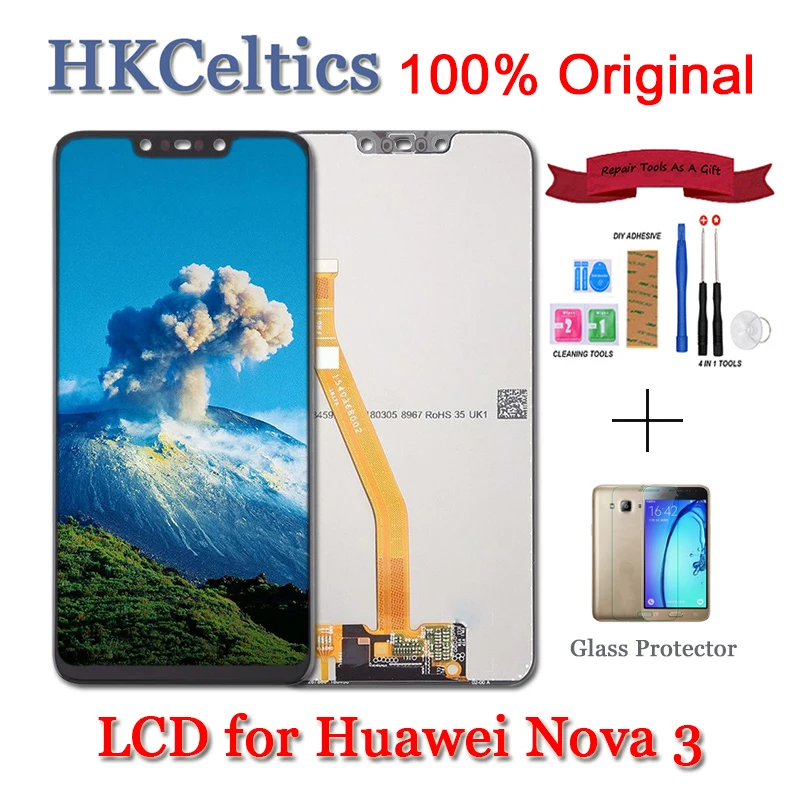 

Original LCD for Huawei Nova 3 Display+Touch Screen PAR LX1 LX9 Nova 3i LCD INE-LX2 P Smart LCD ANE LX3 L23 Screen Nova3 Replace