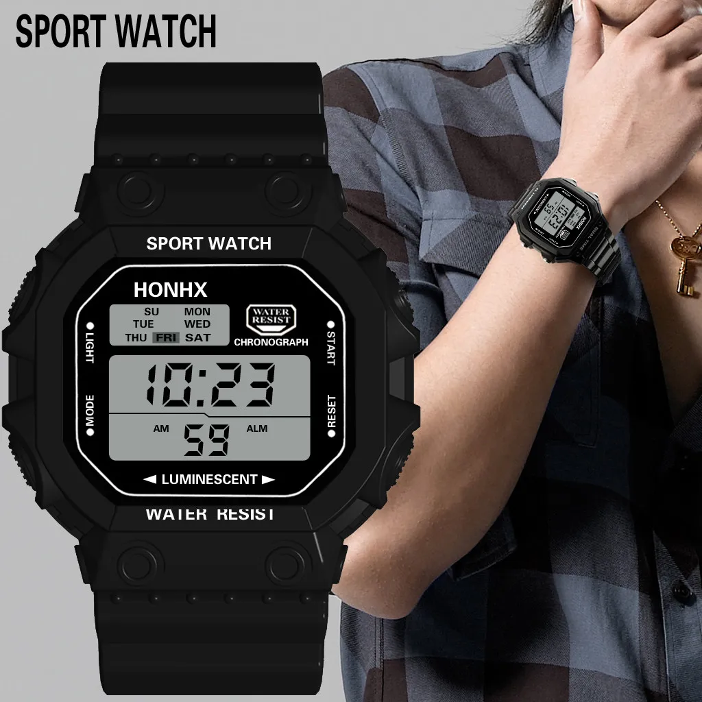 

Multi Function Alarm Clock Calendar Waterproof Sports Fashion Electronic Watch digital Watch fashion gif Men's watch Outdoor sp