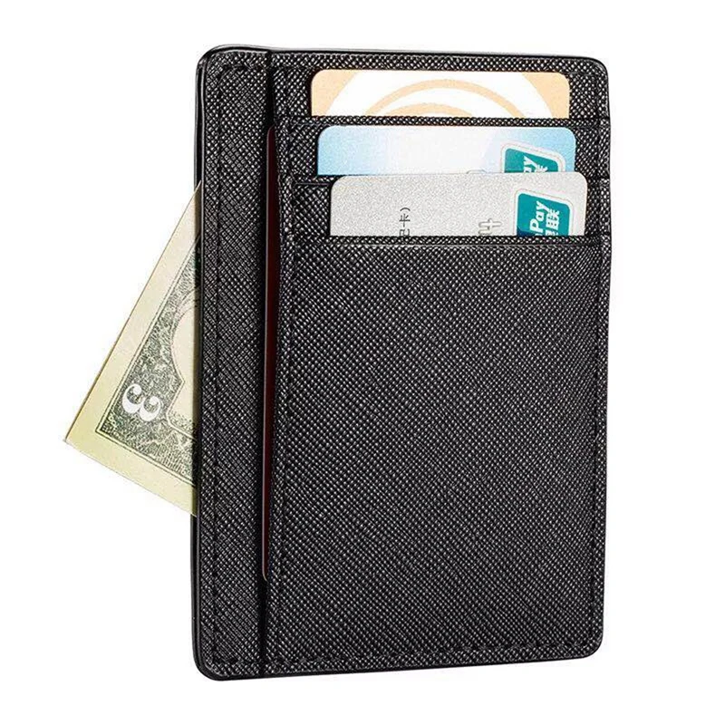 

Unisex Genuine Leather Wallets Bank Credit Card Mini Slim Wallets Organizer Pocket Case Bag Wallet NEW