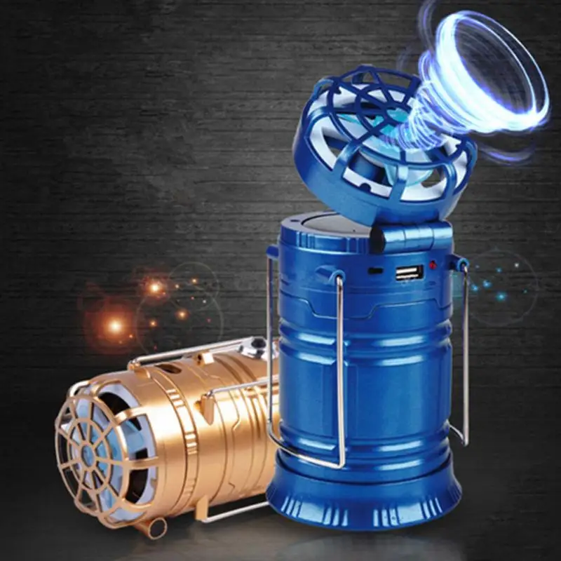

EU/US Plug Portable high-grade plastic Outdoor Camping Lamp Solar Rechargeable Fan LED Light Table Lamp Flashlights