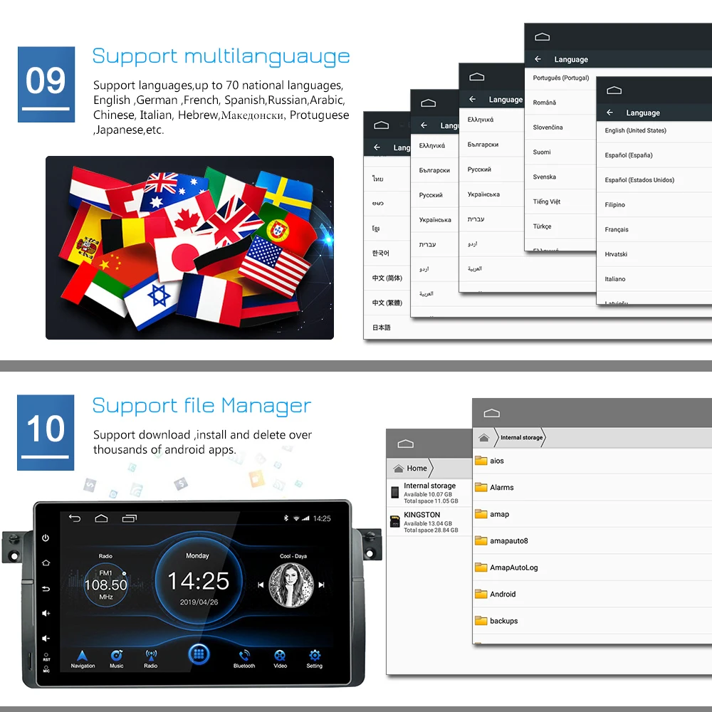 Excellent Panlelo Qcta Core Android GPS Navigation For BMW E46 Android 8.1 4G RAM Audio Radio IPS Screen Multimedia For BMW E46 RDS WiFi 4
