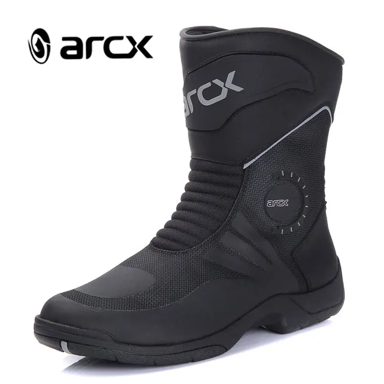 ARCX Motorrad Stiefel Echte Kuh Leder Wasserdicht Motocross Stiefel Schwarz Männer Motorrad Racing Mid-Kalb Schuhe L60627 ARCX Motorrad Stiefel Echte Kuh Leder Wasserdicht Motocross Stiefel Schwarz Männer Motorrad Racing Mid-Kalb Schuhe L60627