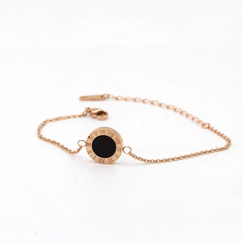 

Martick Chain Link Bracelets Roman Numerals Bracelets For Young Lady Silver Color Bijoux Europe Brand Jewelry B52