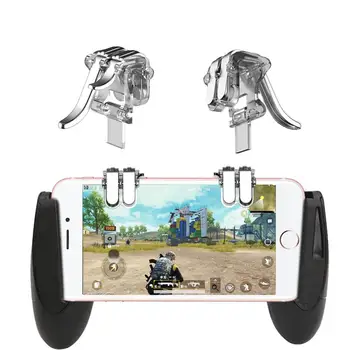 

Trigger Aim Key Gamepad For Smartphone 4-Click Metal PUBG Mobile Shooter Controller Phone Fire Button Joystick L1R1 r30