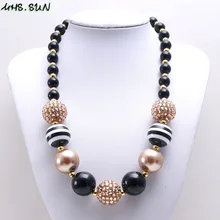 MHS. SUN Новейшее Модное детское массивное бисерное ожерелье для маленьких девочек bubblegum Ювелирное колье ожерелье 1 шт./лот ручной работы подарок для мальчика